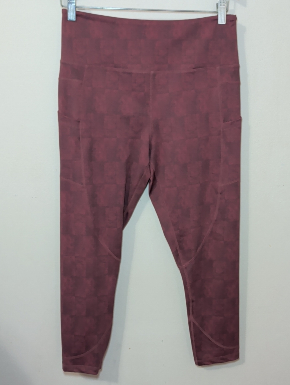 Zyia Brick Full Grain Light n Tight Pocket Leggings Hi-Rise 7/8 Women's Size 12
